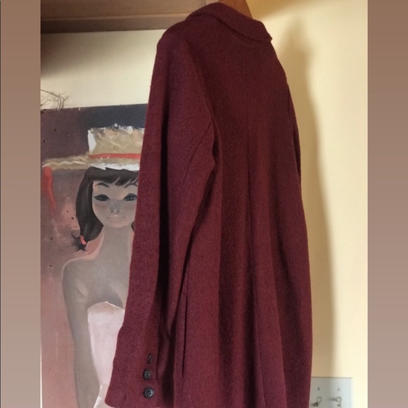 Rachel Zoe rust orange wool blend coat - Picture 5 of 16